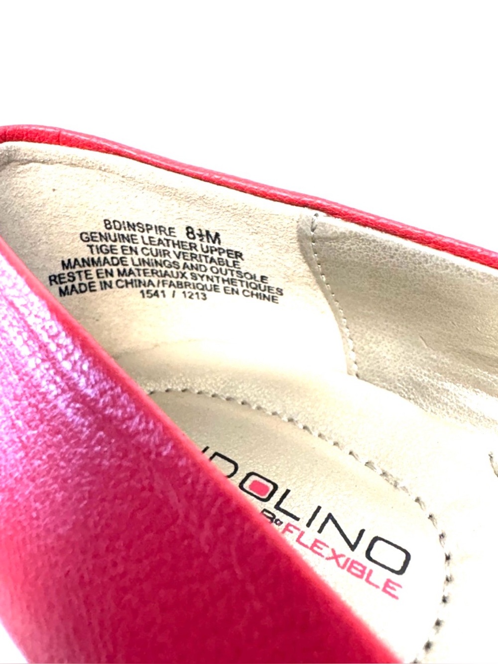NEW Bandolino Red Genuine Leather Pointed Toe Pumps - 8.5M - Picture 8 of 10